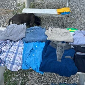 Men's Casual Clothing Bundle - Blue, Gray, Beige